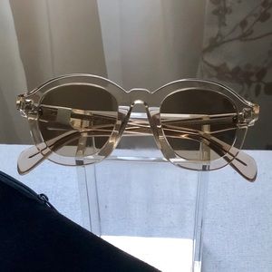 Céline 47mm Round Sunglasses Beige/ Light Brown